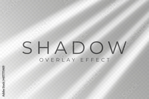 Shadow overlay effect. Transparent soft light and shadows in geometric shapes, natural lighting scene. Mockup of abstract transparent shadow overlay effect and natural lightning. Vector