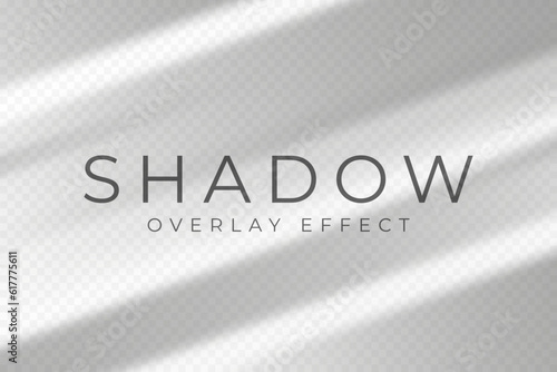 Shadow overlay effect. Transparent soft light and shadows in geometric shapes, natural lighting scene. Mockup of abstract transparent shadow overlay effect and natural lightning. Vector