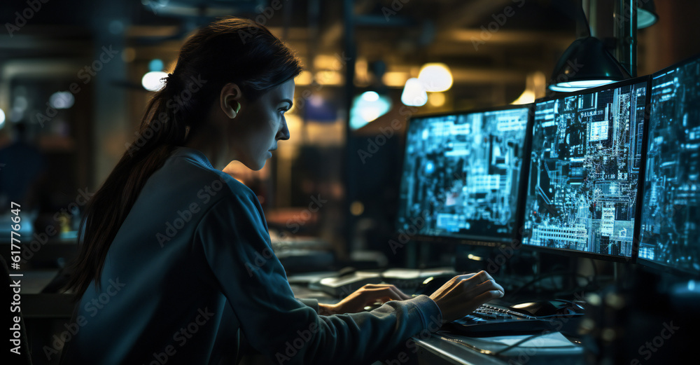 Woman Software Engineer, Hacker, Computer Specialist Woman Software Engineer, Hacker, Computer Specialist