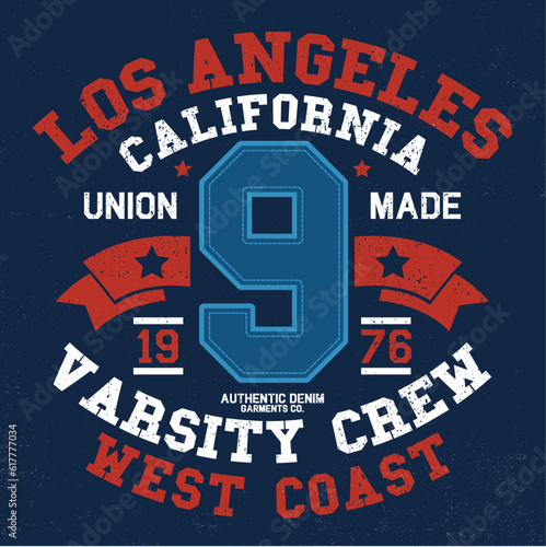 print design with college fonts as vector