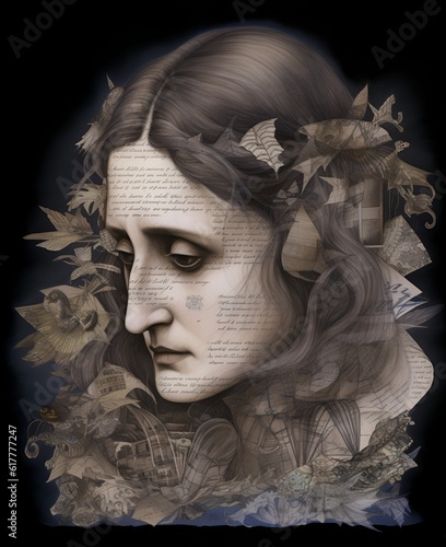 Portrait of Mary Shelley.
