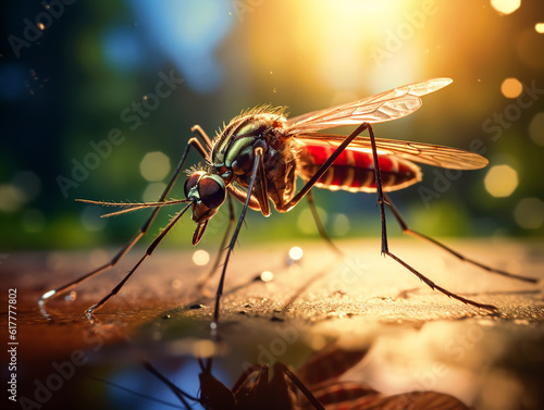 Mosquito background - ai generative