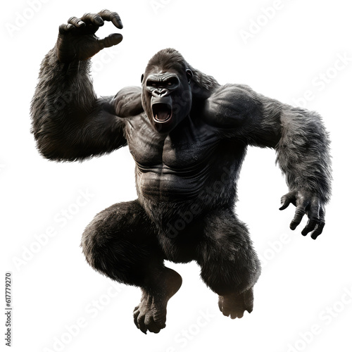 kingkong looking isolated on white