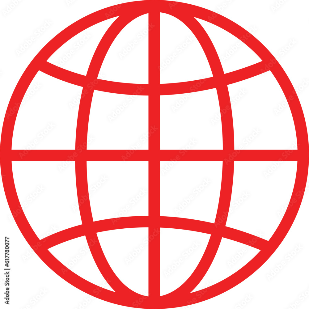Outline Globe Sphere Vector Set Outline Globe Sphere Vector Set