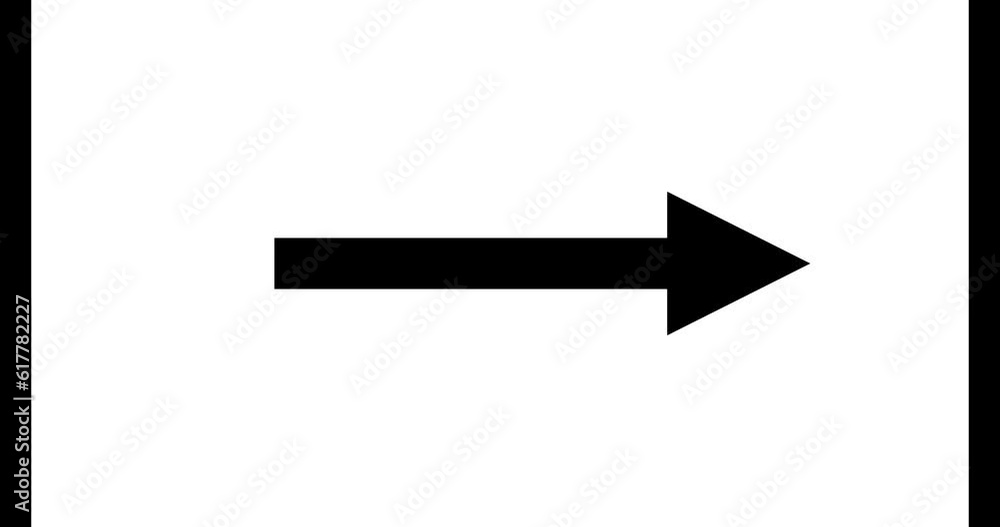 moving black arrow pointing left to right direction on white background loop animation moving black arrow pointing left to right direction on white background loop animation