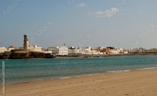 The city of Sur with its lighthouse in the foreground, Oman