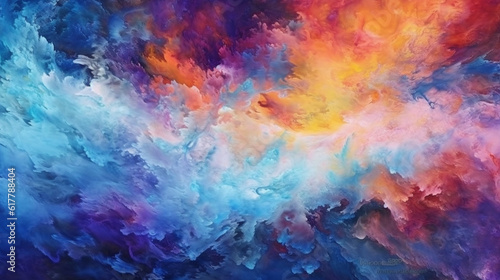 abstract cosmic nebula background with clouds