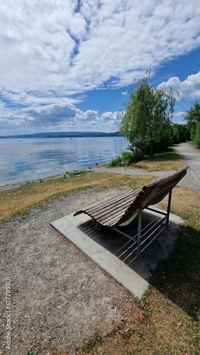 Seeufer Sommer am sch  nen Radolfzell am Bodensee 