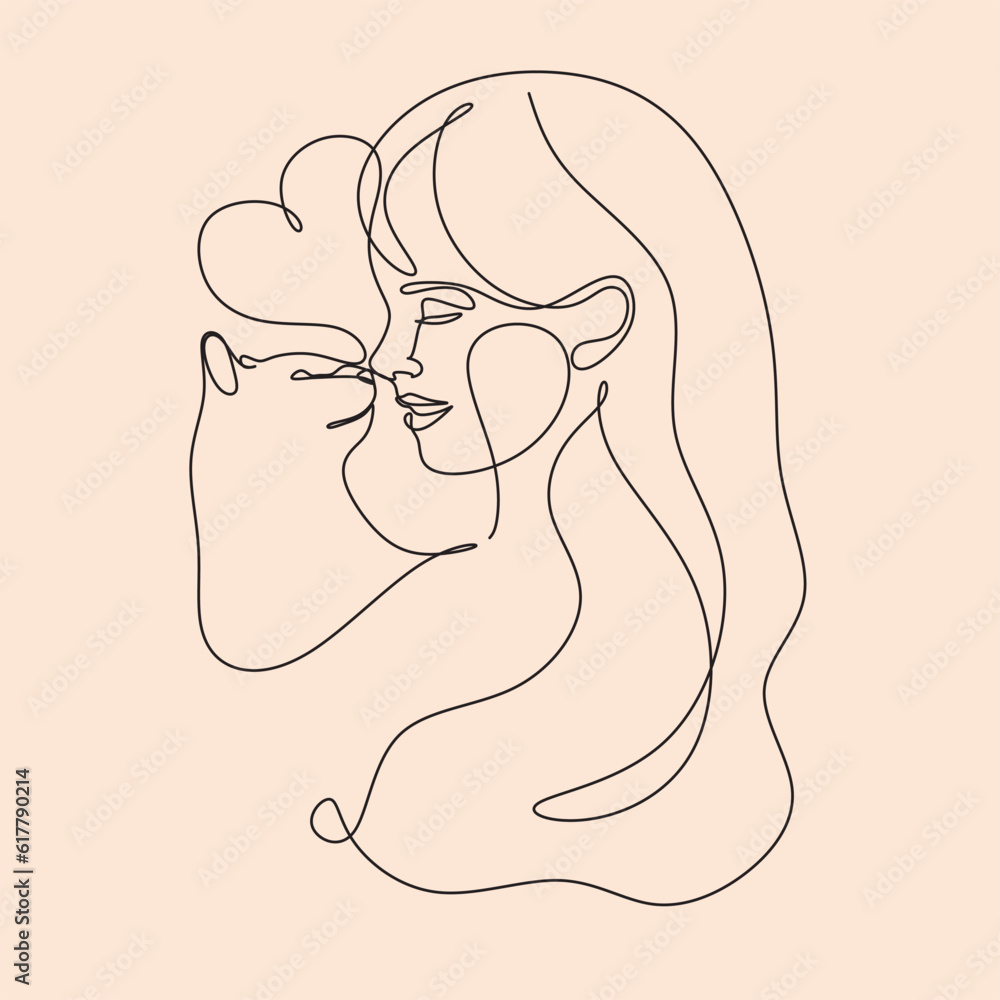 Happy Woman with Cat line art. Female Character Caring of Pet Kitten. Communication, Love, Care of Animals Concept. Friendship between Human and animals. Continuous Line drawing Vector Illustration Happy Woman with Cat line art. Female Character Caring of Pet Kitten. Communication, Love, Care of Animals Concept. Friendship between Human and animals. Continuous Line drawing Vector Illustration