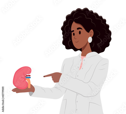 Nephrologist doctor, kidneys issues.World Day of Organ Donation and Transplantation.World Kidney Day. Concept of treatment of kidney diseases, kidney transplantation or organ donation.