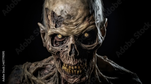 zombie on black background