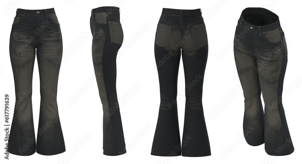 High rise flare jeans pants High rise flare jeans pants