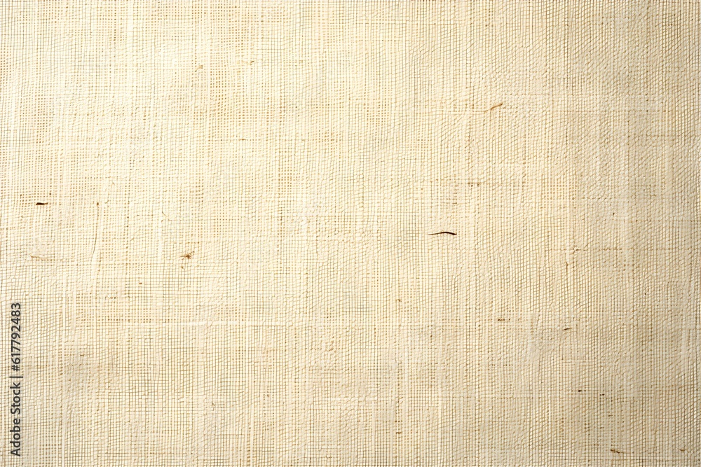 Fototapeta premium Beige hessian textile, unprimed canvas texture, sackcloth material, rustic woven fabric background, Generative AI, Generative, KI