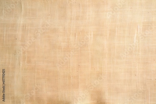 Rustic sackcloth material, light beige background, unprimed canvas texture, woven fabric wallpaper, Generative AI, Generative, KI