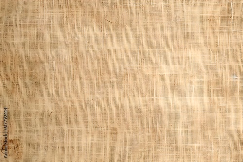 Natural hessian sack fabric, unprimed canvas texture, beige brown rustic woven background, Generative AI, Generative, KI