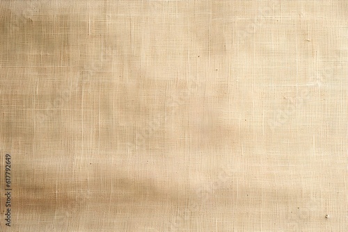 Burlap hessian texture, sackcloth fabric, beige brown unprimed canvas, organic woven design, generative AI, generative, ki