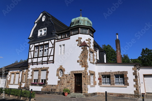 Blick auf den Historischen BAhnhof der Stadt Balve im Sauerland photo