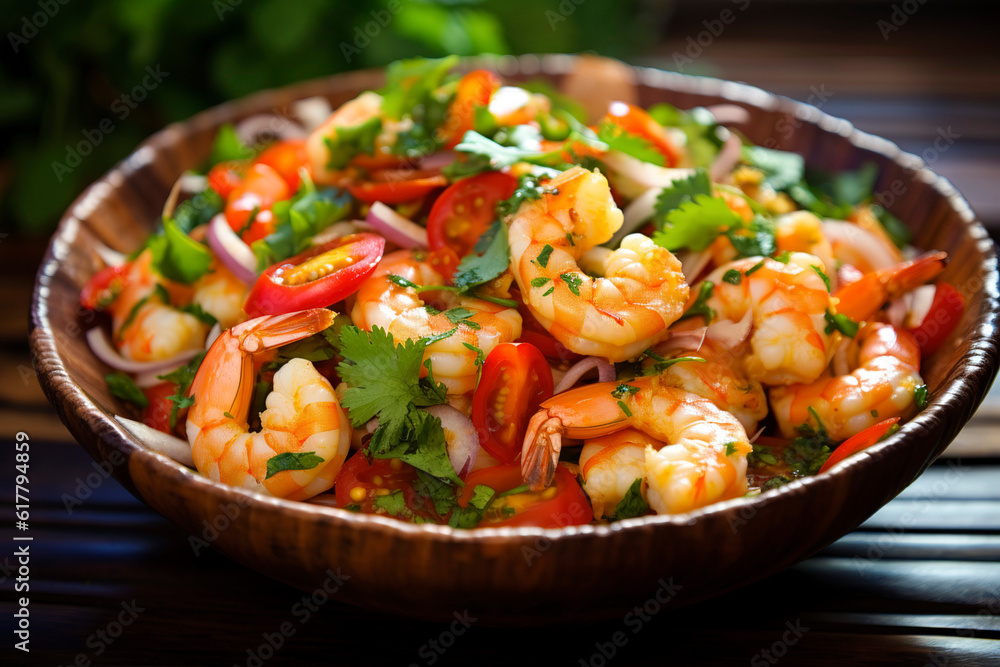 Seafood marinated in citrus juices, mixed with onions, tomatoes, and cilantro. Seafood marinated in citrus juices, mixed with onions, tomatoes, and cilantro.