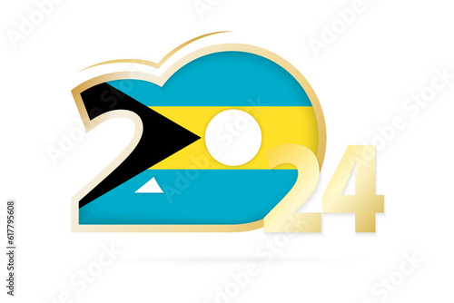 Year 2024 with The Bahamas Flag pattern.