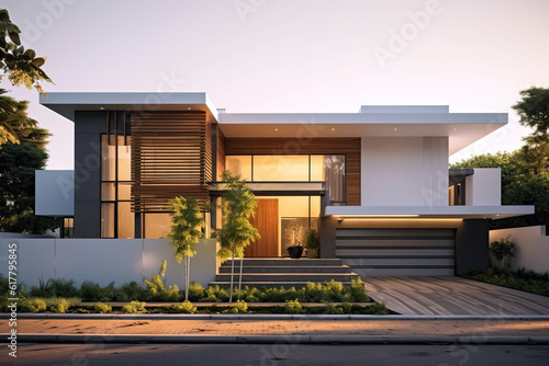 Modern and contemporary home exterior design photo