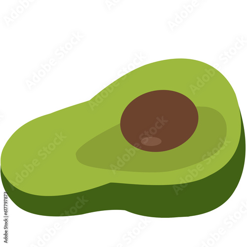 Realistic vector avocados illustration.