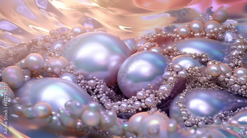 pearl crystal bubbles background