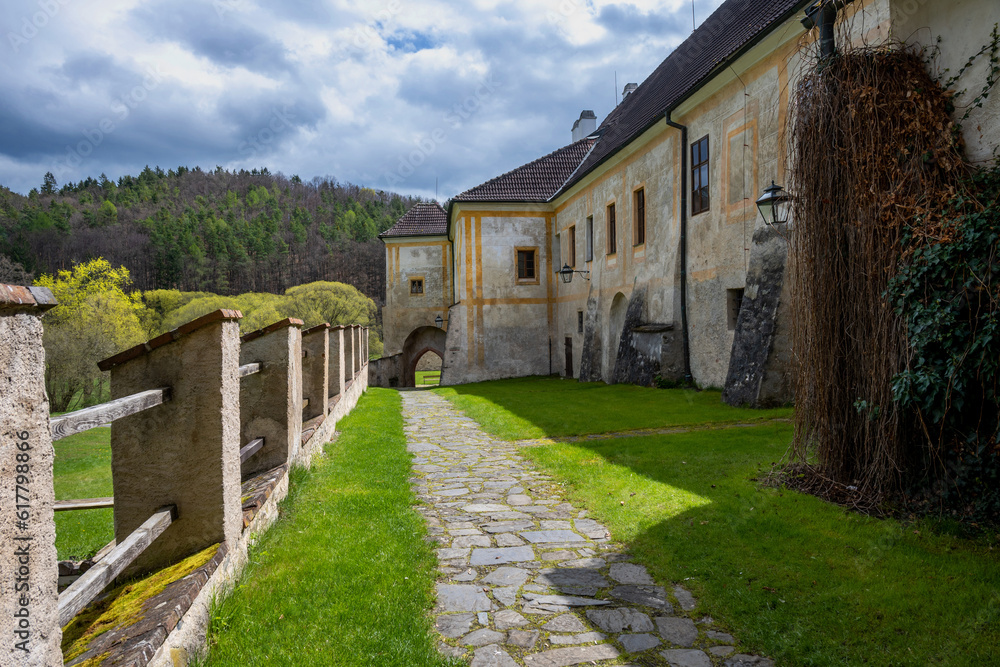 Courtyard and buildings of monastery Zlata Koruna Courtyard and buildings of monastery Zlata Koruna