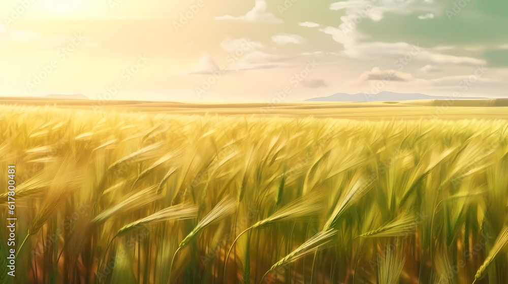 golden wheat field made by midjeorney