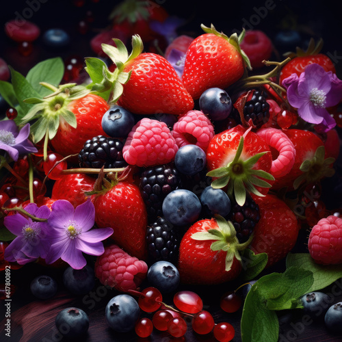 Berry mix concept - Assortment of fresh berry