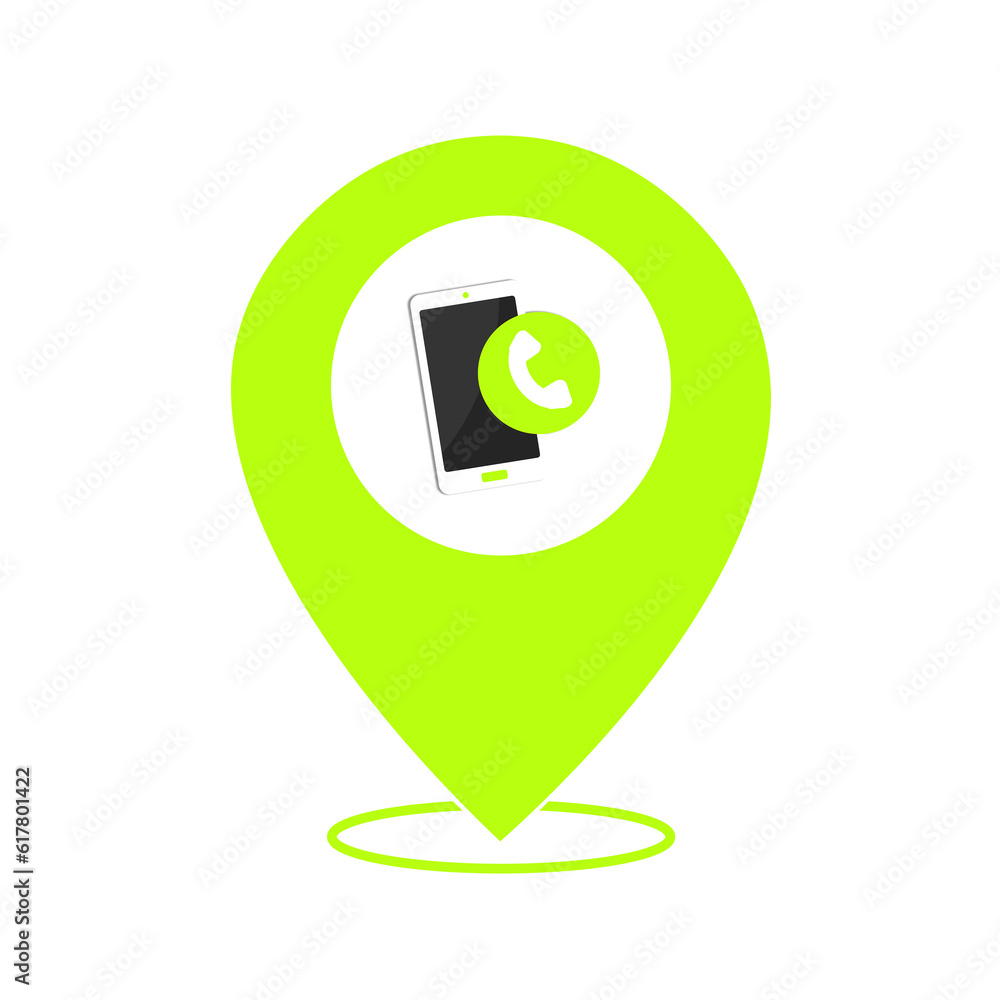 green location smartphone and telephone green location smartphone and telephone