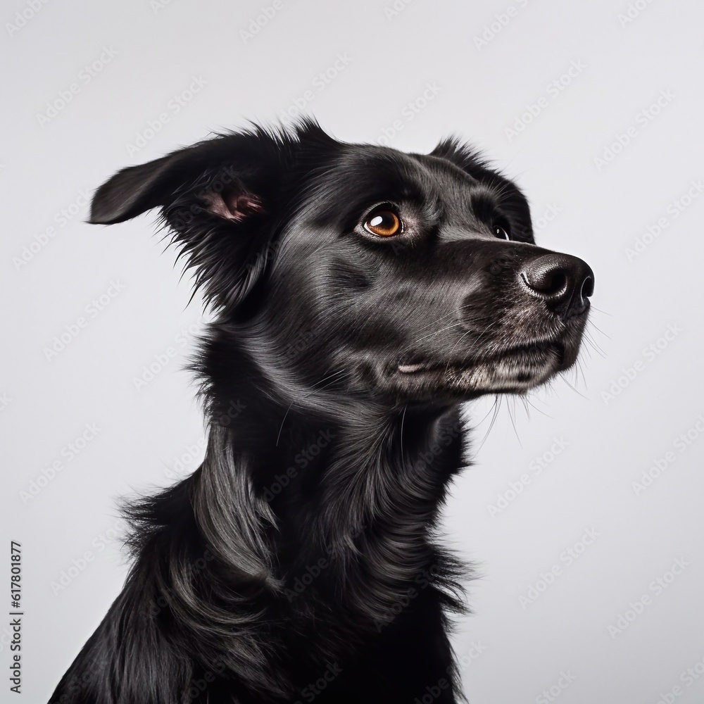 black dog portrait