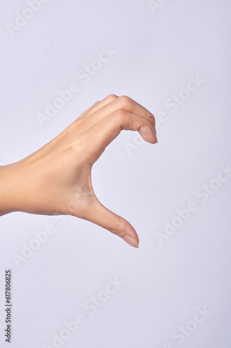 hand pointing haft of hart