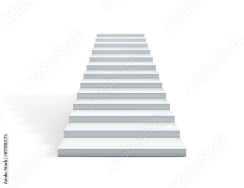 White stairs realistic  transparent background