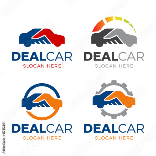deal car logo design vector, car agent logo