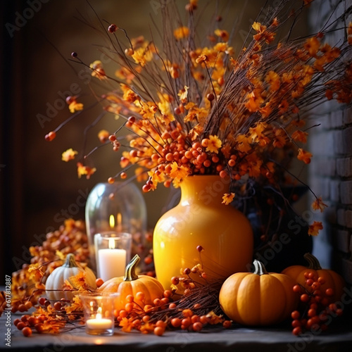 Herbstliche Dekoration, Erntedank, Inneneinrichtung