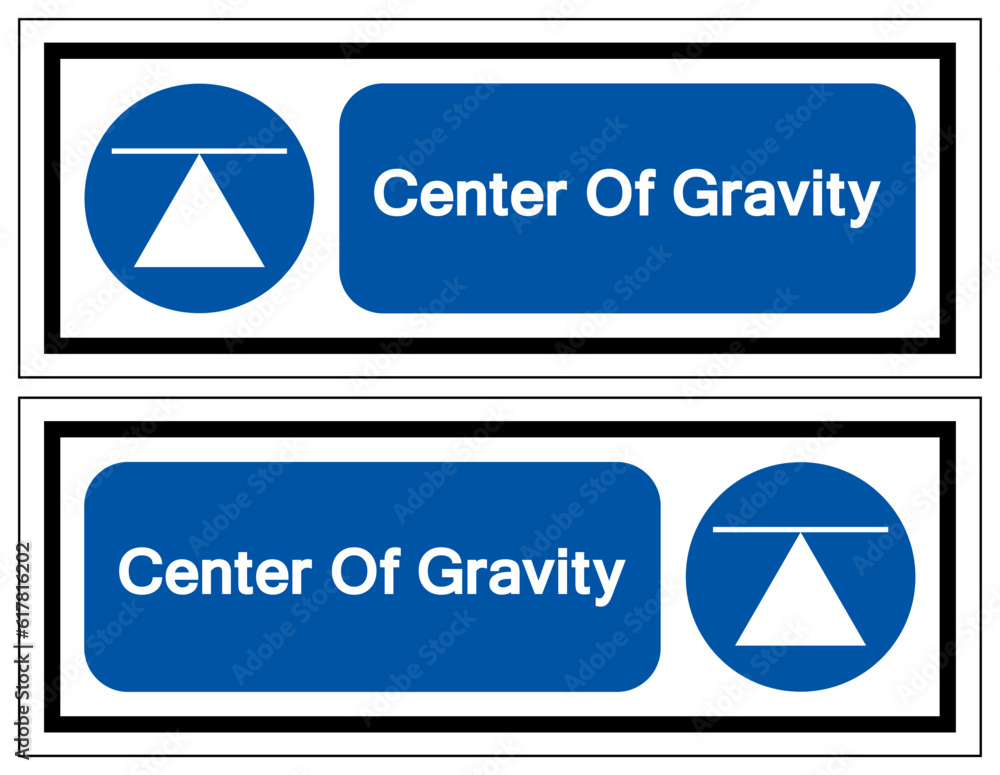 Center Of Gravity Symbol Sign,Vector Illustration, Isolated On White