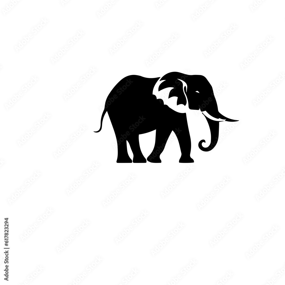 elephant black and white vector illustration elephant black and white vector illustration