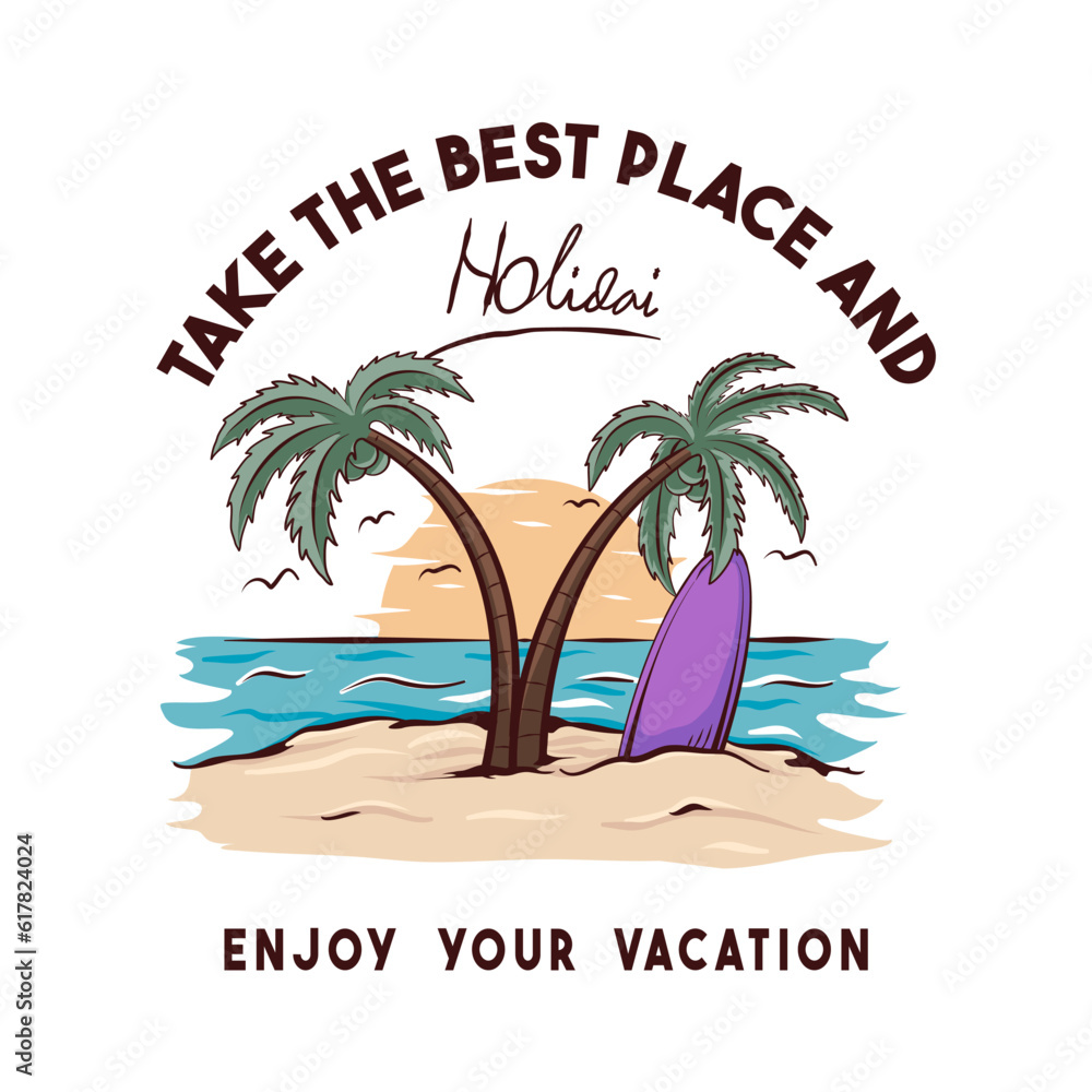 Fototapeta premium Nice vibes summer beach view