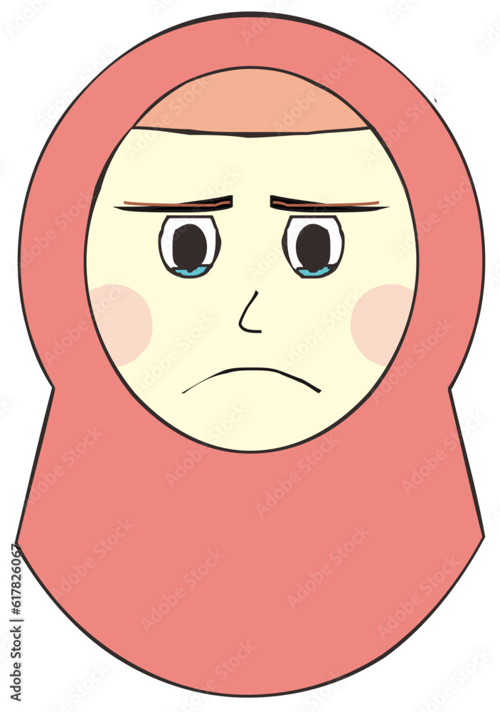 Woman Face Emoticon Vector Element Woman Face Emoticon Vector Element