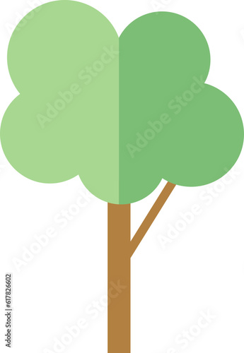 Tree Plant illustration  flat design  and minimal style 