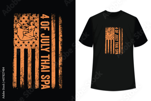 4th Of July Celebrate Thai Spa T-Shirt