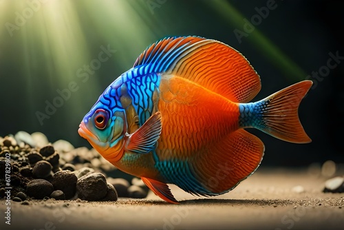 discus fish in the water