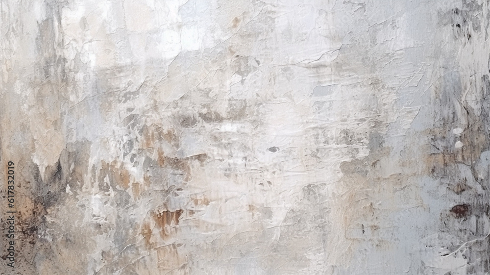 Abstract gray and white texture background of oil painting. Generative AI