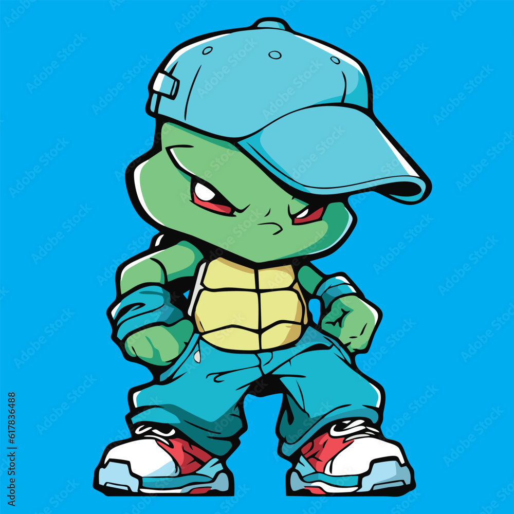 Cute hiphop turtle for your design project