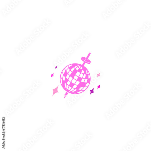 disco ball logo and icon