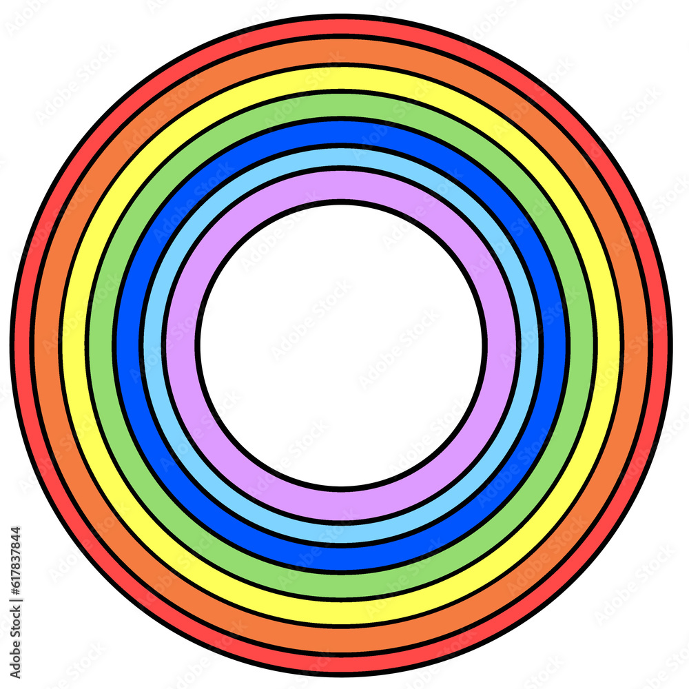 abstract colorful background with circles rainbow icon 