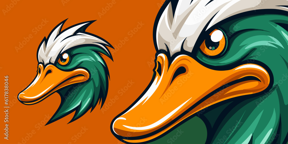 Wild Duck Logo Mascot: Striking Vector Illustration for Sport and E ...