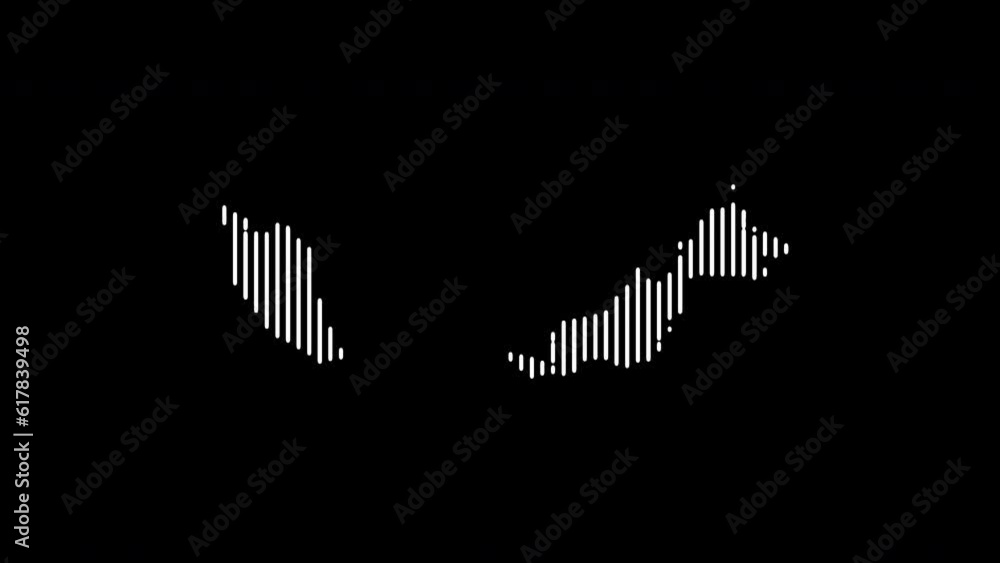 Map of Malaysia consisting of white stripes on a black background. Three different versions of the country map. Map of Malaysia consisting of white stripes on a black background. Three different versions of the country map.
