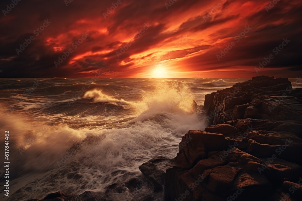 Fototapeta premium Storm over the Sea