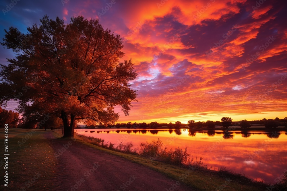 Obraz premium Autumn Sunset